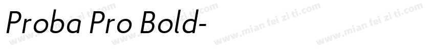 Proba Pro Bold字体转换